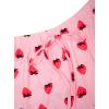 imageAvanova Women Sexy 2 Piece Pajama Set Ruffle Trim Cami Top and Shorts Sleepwear SetStrawberry Pink