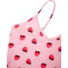 imageAvanova Women Sexy 2 Piece Pajama Set Ruffle Trim Cami Top and Shorts Sleepwear SetStrawberry Pink