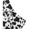 imageAvanova Women Sexy 2 Piece Pajama Set Ruffle Trim Cami Top and Shorts Sleepwear SetWhite Cow