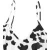 imageAvanova Women Sexy 2 Piece Pajama Set Ruffle Trim Cami Top and Shorts Sleepwear SetWhite Cow