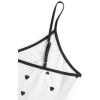 imageAvanova Women Sexy 2 Piece Pajama Set Ruffle Trim Cami Top and Shorts Sleepwear SetWhite Heart
