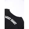 imageAvanova Women West Coast Graphic Off Shoulder Sweatshirt Boat Neck Long Sleeve Oversized Pullover ShirtBlack