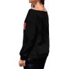 imageAvanova Women West Coast Graphic Off Shoulder Sweatshirt Boat Neck Long Sleeve Oversized Pullover ShirtBlack B