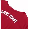 imageAvanova Women West Coast Graphic Off Shoulder Sweatshirt Boat Neck Long Sleeve Oversized Pullover ShirtRed