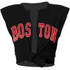 imageAvanova Womens Sleeveless Open Front Crop Top Sexy Tie Knot TShirt Basic SolidBlack Boston