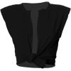 imageAvanova Womens Sleeveless Open Front Crop Top Sexy Tie Knot TShirt Basic SolidBlack C