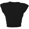 imageAvanova Womens Sleeveless Open Front Crop Top Sexy Tie Knot TShirt Basic SolidBlack Skull