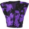 imageAvanova Womens Sleeveless Open Front Crop Top Sexy Tie Knot TShirt Basic SolidTie Dye Purple