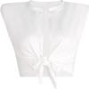 imageAvanova Womens Sleeveless Open Front Crop Top Sexy Tie Knot TShirt Basic SolidWhite