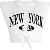 imageAvanova Womens Sleeveless Open Front Crop Top Sexy Tie Knot TShirt Basic SolidWhite Ny