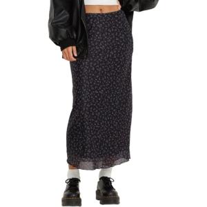 imageAvanova Women Mesh Floral Boho High Waist Midi Skirt Lettuce Trim Summer A Line SkirtA Black Purple