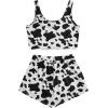imageAvanova Womens Cute 2 Piece Tank Top Shorts Pajama Sets Sleepwear LoungewearCow