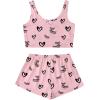 imageAvanova Womens Cute 2 Piece Tank Top Shorts Pajama Sets Sleepwear LoungewearPink Heart