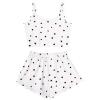 imageAvanova Womens Cute 2 Piece Tank Top Shorts Pajama Sets Sleepwear LoungewearWhite Heart