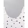 imageAvanova Womens Cute 2 Piece Tank Top Shorts Pajama Sets Sleepwear LoungewearWhite Heart