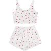 imageAvanova Womens Cute 2 Piece Tank Top Shorts Pajama Sets Sleepwear LoungewearWhite Heart B