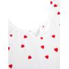 imageAvanova Womens Cute 2 Piece Tank Top Shorts Pajama Sets Sleepwear LoungewearWhite Heart B