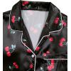 imageAvanova Womens Pajama Set Satin Short Sleeve Button Down 2 Piece SleepwearBlack Cherry