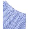 imageAvanova Womens Pajama Set Satin Short Sleeve Button Down 2 Piece SleepwearBlue Striped 01