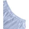 imageAvanova Womens Pajama Set Satin Short Sleeve Button Down 2 Piece SleepwearBlue Striped