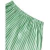 imageAvanova Womens Pajama Set Satin Short Sleeve Button Down 2 Piece SleepwearGreen Striped