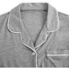 imageAvanova Womens Pajama Set Satin Short Sleeve Button Down 2 Piece SleepwearGrey
