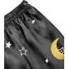 imageAvanova Womens Pajama Set Satin Short Sleeve Button Down 2 Piece SleepwearMoonblack