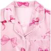 imageAvanova Womens Pajama Set Satin Short Sleeve Button Down 2 Piece SleepwearPink Knot