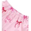 imageAvanova Womens Pajama Set Satin Short Sleeve Button Down 2 Piece SleepwearPink Knot