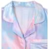 imageAvanova Womens Pajama Set Satin Short Sleeve Button Down 2 Piece SleepwearTie Dye Mulit