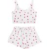 imageAvanova Womens Cute 2 Piece Tank Top Shorts Pajama Sets Sleepwear LoungewearWhite Heart B