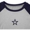 imageAvanova Women Graphic Raglan Short Sleeve Crop Top Color Block Crewneck Baby Tee ShirtBlack Grey
