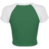 imageAvanova Women Graphic Raglan Short Sleeve Crop Top Color Block Crewneck Baby Tee ShirtGreen Heart