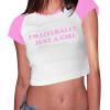 imageAvanova Women Graphic Raglan Short Sleeve Crop Top Color Block Crewneck Baby Tee ShirtWhite Pink
