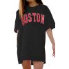 imageAvanova Women Letter Graphic Print Oversized Tee Shirt Short Sleeve Loose Fit TopsBlack B 02