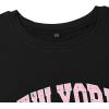 imageAvanova Women Letter Graphic Print Oversized Tee Shirt Short Sleeve Loose Fit TopsBlack D