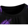 imageAvanova Women Letter Graphic Print Oversized Tee Shirt Short Sleeve Loose Fit TopsBlack Purple