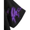 imageAvanova Women Letter Graphic Print Oversized Tee Shirt Short Sleeve Loose Fit TopsBlack Purple