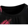imageAvanova Women Letter Graphic Print Oversized Tee Shirt Short Sleeve Loose Fit TopsBlack Red