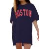 imageAvanova Women Letter Graphic Print Oversized Tee Shirt Short Sleeve Loose Fit TopsNavy Boston