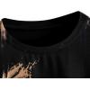 imageAvanova Women Letter Graphic Print Oversized Tee Shirt Short Sleeve Loose Fit TopsTie Dye Brown 71