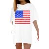 imageAvanova Women Letter Graphic Print Oversized Tee Shirt Short Sleeve Loose Fit TopsWhite Flag