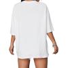 imageAvanova Women Letter Graphic Print Oversized Tee Shirt Short Sleeve Loose Fit TopsWhite Usa