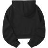 imageAvanova Women Los Angeles Graphic Drawstring Crop Hoodie Long Sleeve Drop Shoulder Pullover SweatshirtBlack B