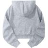 imageAvanova Women Los Angeles Graphic Drawstring Crop Hoodie Long Sleeve Drop Shoulder Pullover SweatshirtGrey