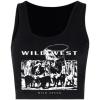 imageAvanova Women Ribbed Knit Graphic Crop Top Sleeveless Sexy Summer Tank ShirtBlack Grapgic