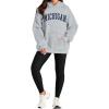 imageAvanova Women Tie Dye Skull Graphic Hoodie Oversized Long Sleeve Pullover Sweatshirt with PocketGrey M