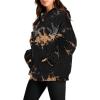 imageAvanova Women Tie Dye Skull Graphic Hoodie Oversized Long Sleeve Pullover Sweatshirt with PocketTie Dye Hand