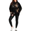 imageAvanova Women Tie Dye Skull Graphic Hoodie Oversized Long Sleeve Pullover Sweatshirt with PocketTie Dye Hand