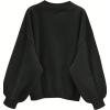 imageAvanova Women USA Graphic V Neck Sweatshirts Top Drop Shoulder Long Sleeve Pullover ShirtBlack C